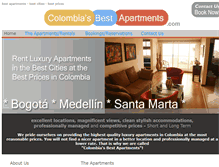 Tablet Screenshot of colombiasbestapartments.com